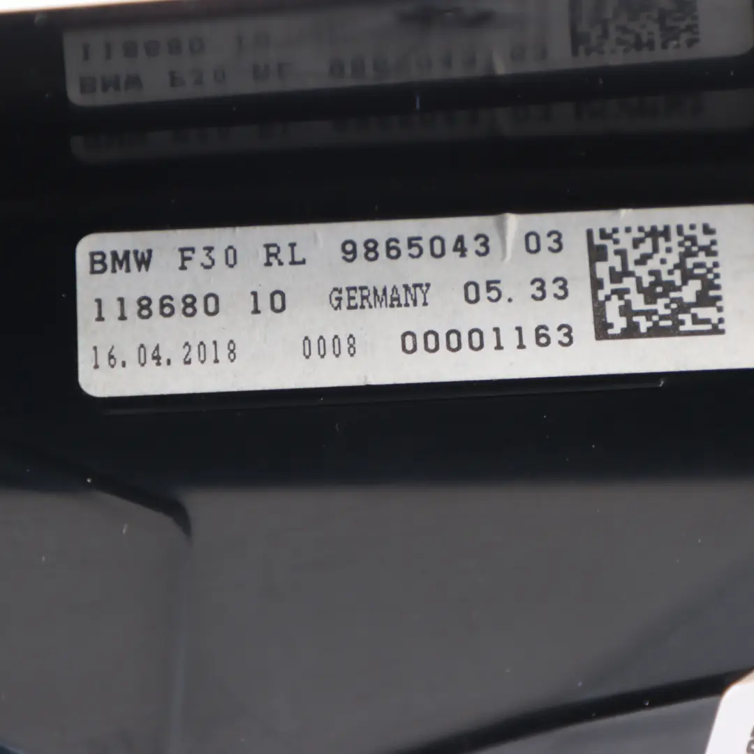 Head Up Display BMW F30 F31 Hud Projector Dash Screen Control Module  - SKU RHD-9865043 - Part number 9865043