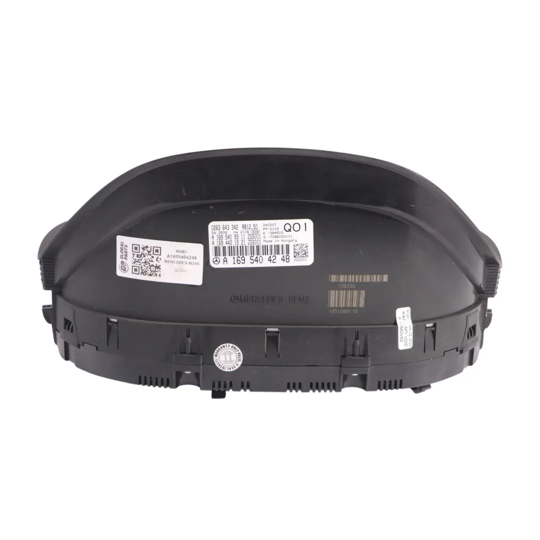 Instrument Cluster Speedometer Clocks Automat Petrol to Mercedes W245 with Part number A1695404248 Mercedes W245 Instrument Cluster Speedometer Clocks Automat Petrol - SKU RHD-A1695404248 - Part number A1695404248