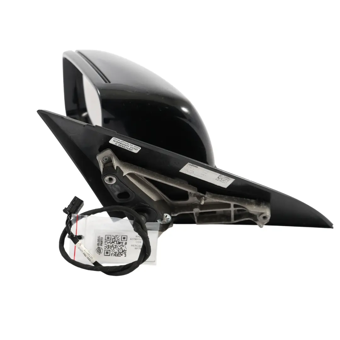 Wing Mirror Trim Top Cover Left N/S Cosmic Black - 191 to Mercedes W176 with Part number A1768100176 Mercedes W176 Wing Mirror Trim Top Cover Left N/S Cosmic Black - 191 - SKU RHD-A1768100176-COS - Part number A1768100176