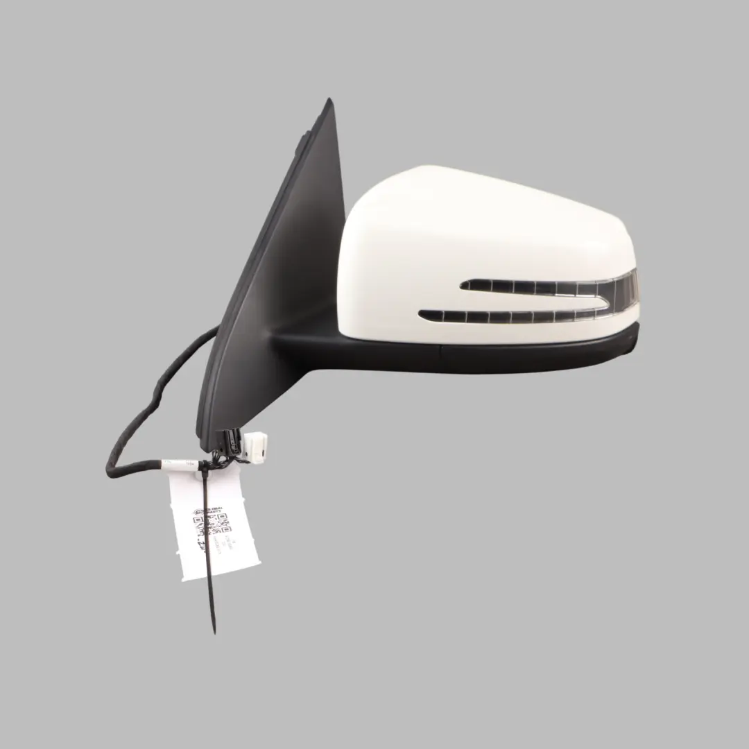 Wing Mirror Door Left N/S Power Fold Outside Calcite White - 650 to Mercedes W176 with Part number A1768100500 Mercedes W176 Wing Mirror Door Left N/S Power Fold Outside Calcite White - 650 - SKU rhd-A1768100500-CW - Part number A1768100500