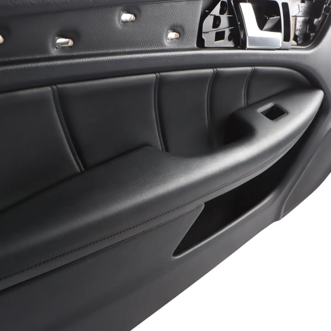 Mercedes C204 Front Left N/S Door Card Trim Panel Leather Black - SKU RHD-A2047203771 - Part number A2047203771