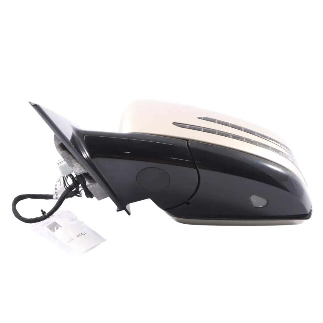 Mercedes W212 Door Wing Mirror Glass Left N/S Pearl Beige - 794 - SKU RHD-A2128100376-PBE - Part number A2128100376