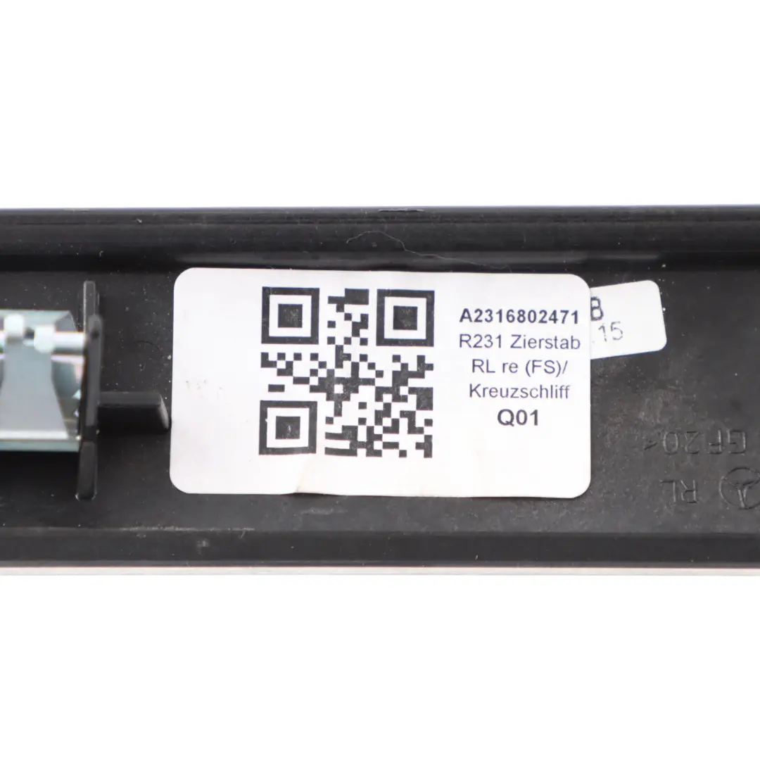 Dashboard Panel Centre Trim Strip Cover Chrome to Mercedes R231 with Part number A2316802471 Mercedes R231 Dashboard Panel Centre Trim Strip Cover Chrome - SKU RHD-A2316802471 - Part number A2316802471