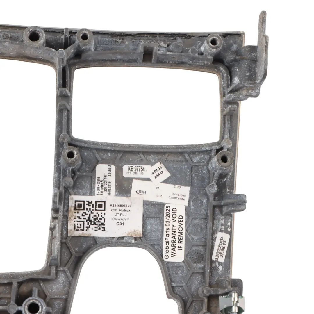 Shift Gate Cover Trim Panel to Mercedes R231 Gear with Part number A2316805536 Mercedes R231 Gear Shift Gate Cover Trim Panel - SKU RHD-A2316805536 - Part number A2316805536