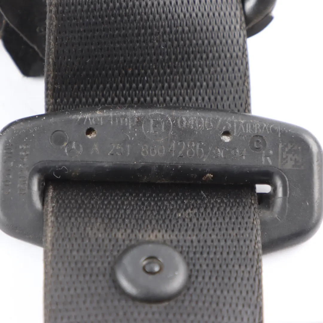 Mercedes ML W164 Front Right O/S Seat Belt Black - SKU RHD-A2518604286 - Part number A2518604286