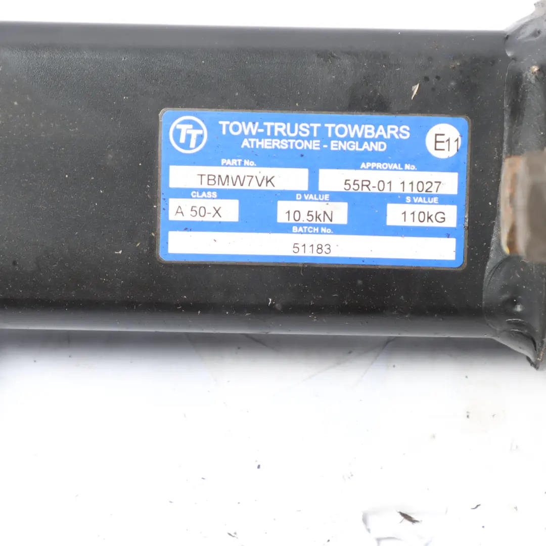 Tow Bar Trailer Tow-Trust Towing Hitch Towbar Hook to BMW F36 Gran Coupe with Part number TBMW7VK BMW F36 Gran Coupe Tow Bar Trailer Tow-Trust Towing Hitch Towbar Hook - SKU TBMW7VK - Part number TBMW7VK