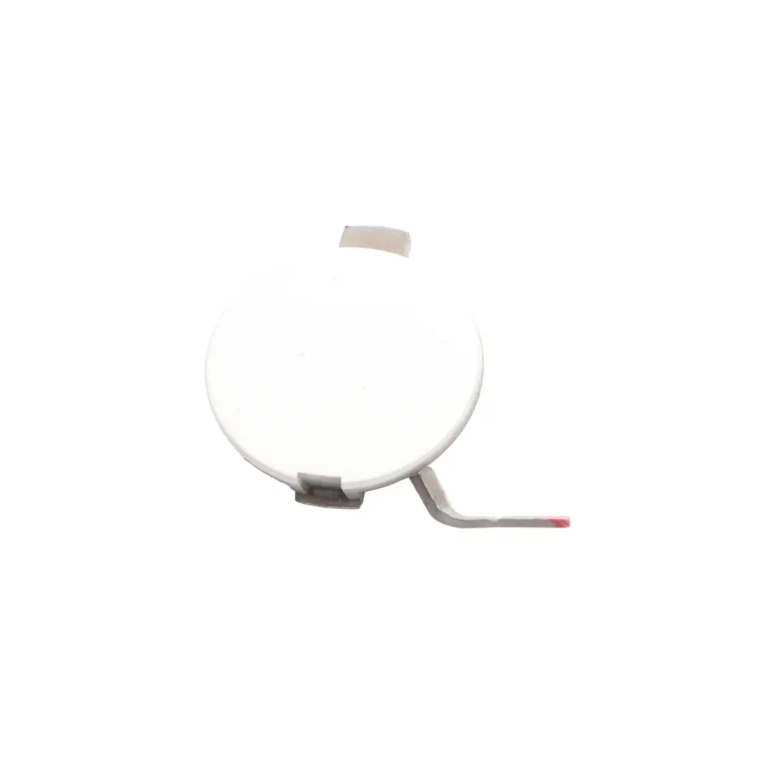 Bumper Towing Eye Cover Hook Flap Cap White Silver A62 to Mini R50 Rear with Part number 0029958 Mini R50 Rear Bumper Towing Eye Cover Hook Flap Cap White Silver A62 - SKU 0029958-WS - Part number 0029958