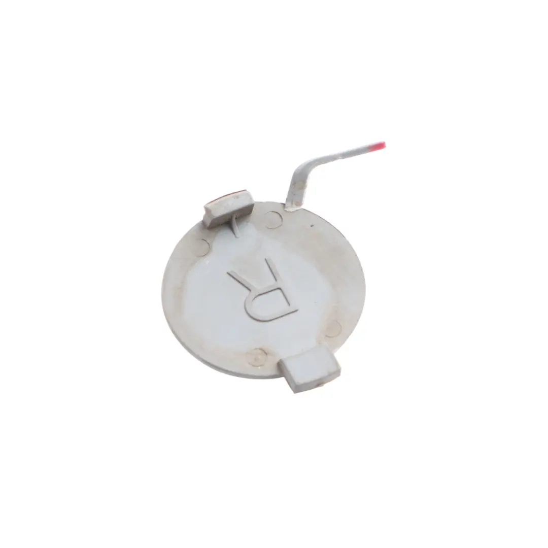 Bumper Towing Eye Cover Hook Flap Cap White Silver A62 to Mini R50 Rear with Part number 0029958 Mini R50 Rear Bumper Towing Eye Cover Hook Flap Cap White Silver A62 - SKU 0029958-WS - Part number 0029958