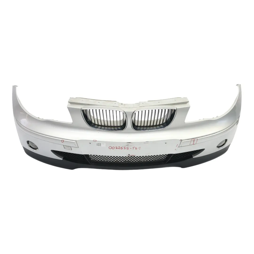 Front Bumper Complete Panel Titansilber Silber Silver Metallic - 354 to BMW E87 with Part number 0032635 BMW E87 Front Bumper Complete Panel Titansilber Silber Silver Metallic - 354 - SKU 0032635-TS1 - Part number 0032635