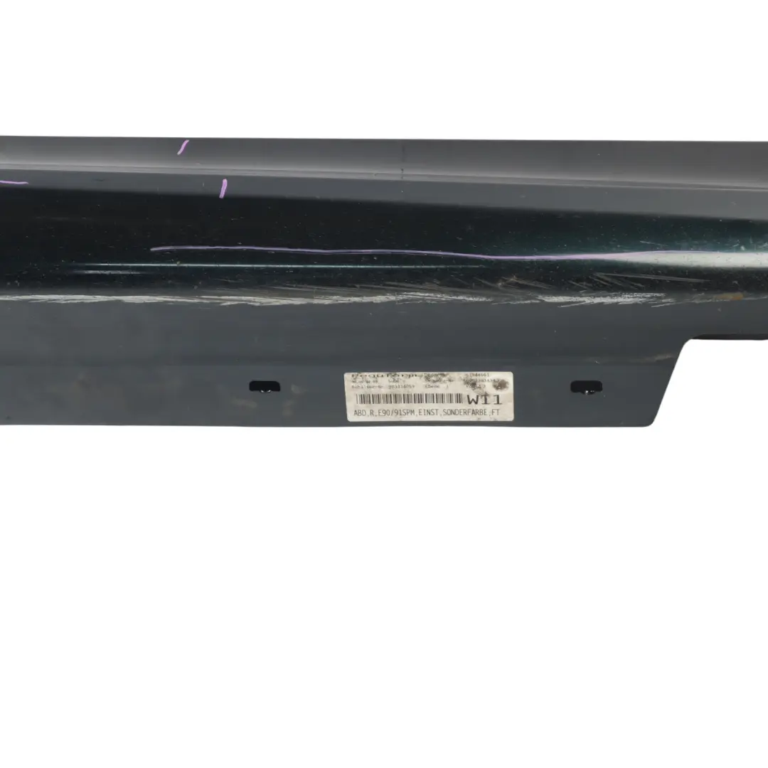  Side Skirt BMW E90 E91 M Sport Sill Strip Right O/S Malachite Green Dark - S10 - SKU 0033440-MAL - Part number 0033440