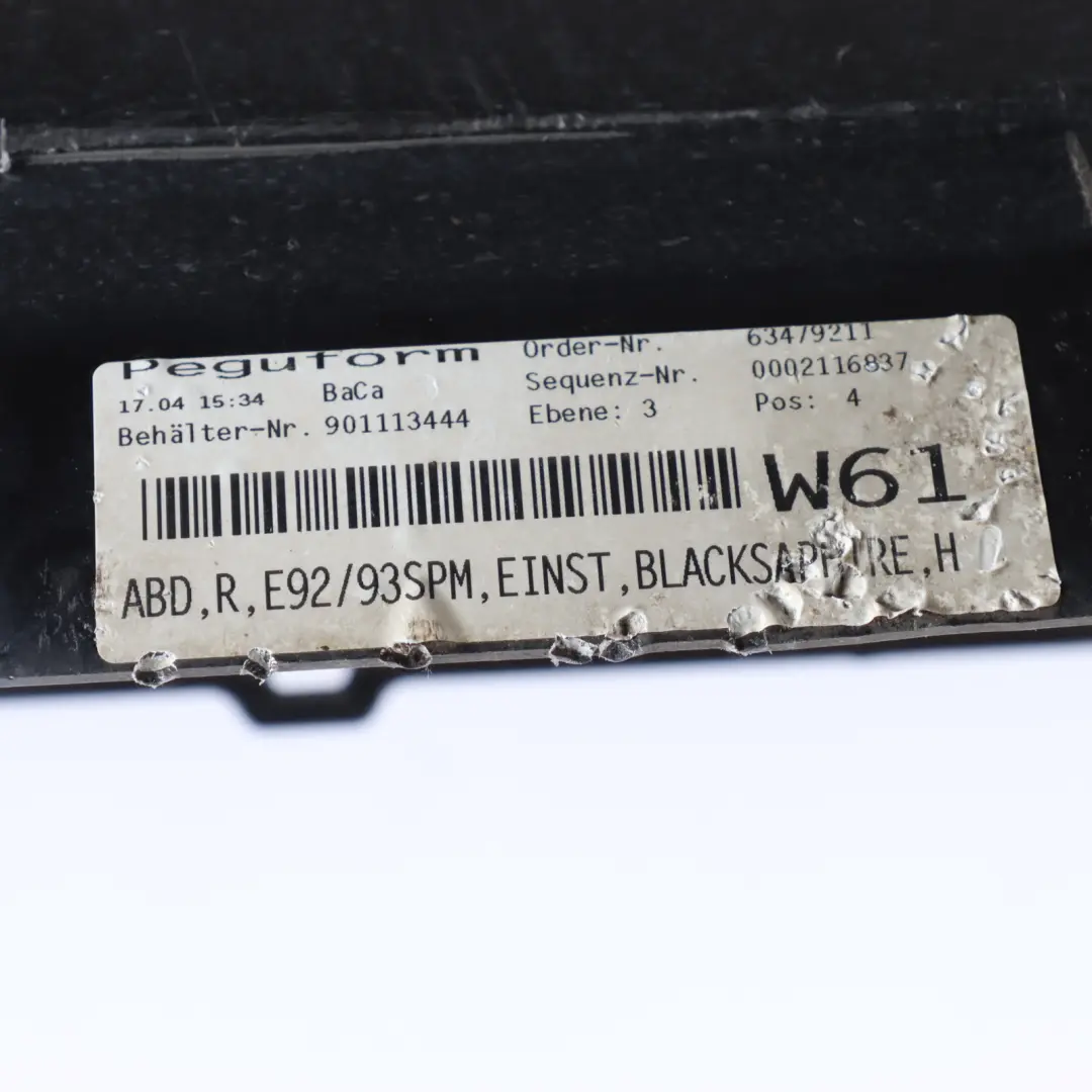 Sill Strip Side Skirt M Sport Right O/S Black Sapphire - 475 to BMW E92 E93 with Part number 0036124 BMW E92 E93 Sill Strip Side Skirt M Sport Right O/S Black Sapphire - 475 - SKU 0036124-BS - Part number 0036124