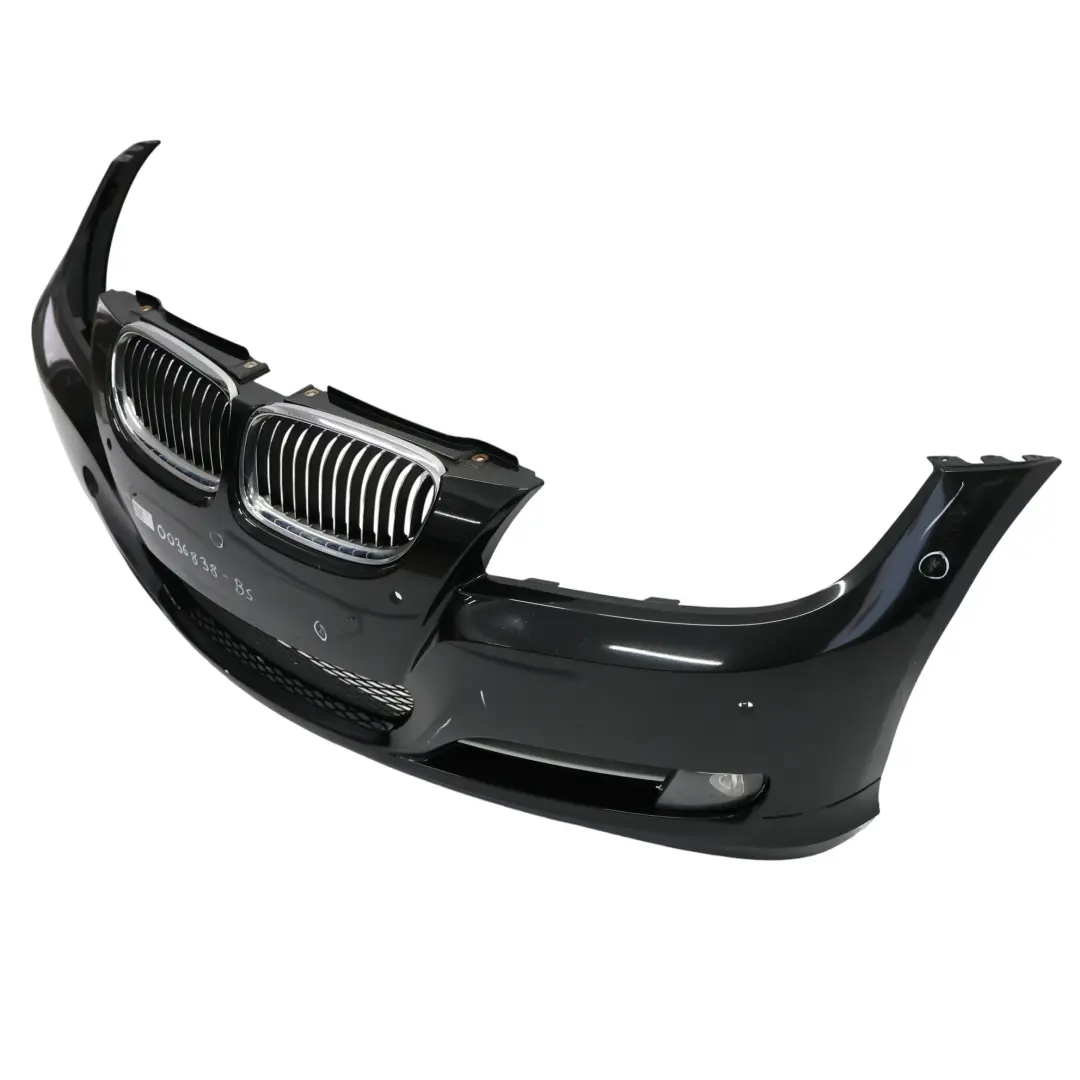 BMW E90 E91 LCI Front Bumper Trim Panel Cover Black Sapphire Metallic - 475 - SKU 0036838-BS - Part number 0036838