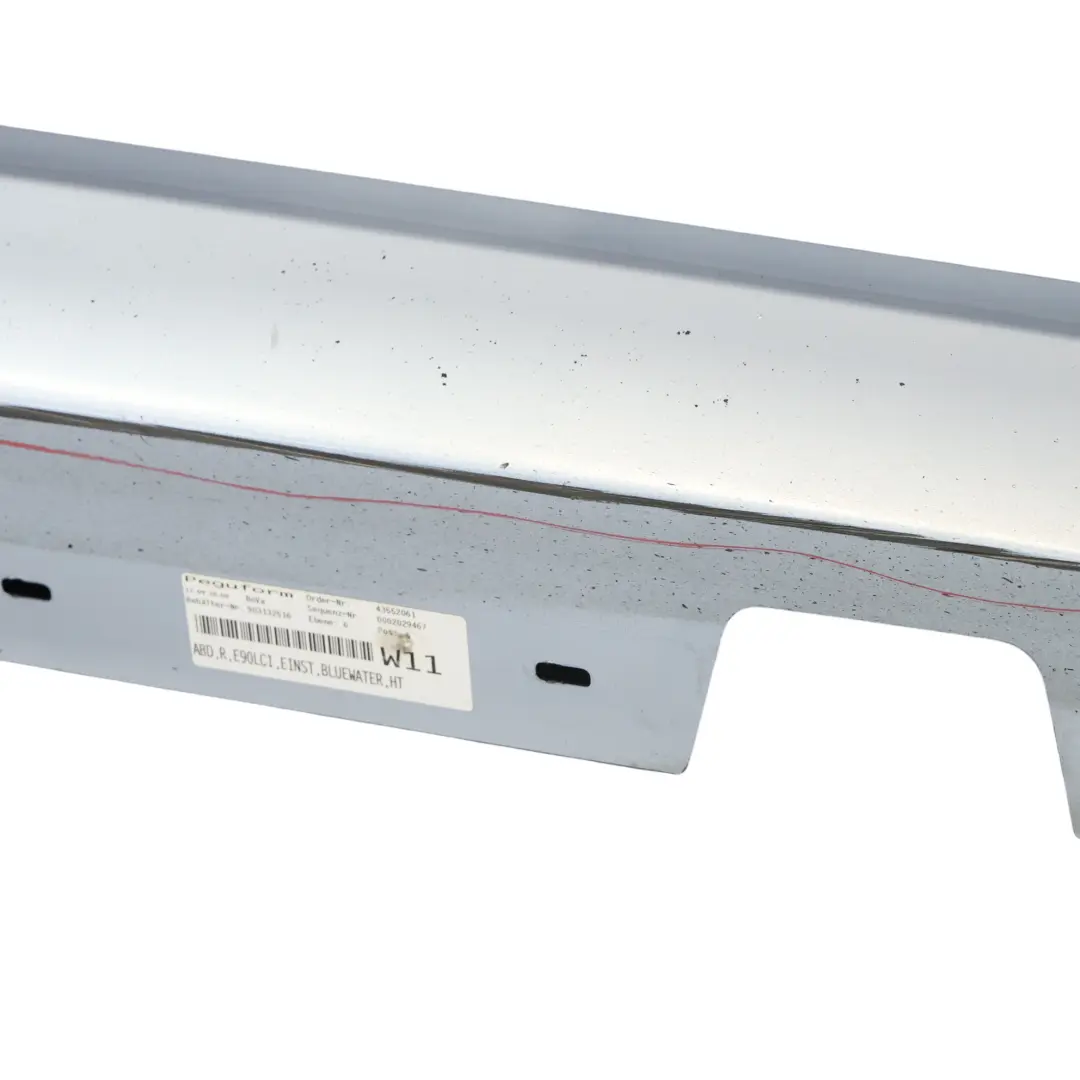 BMW E90 E91 LCI Sill Strip Side Skirt Right O/S Bluewater Metallic - 896 - SKU 0037060-WB - Part number 0037060