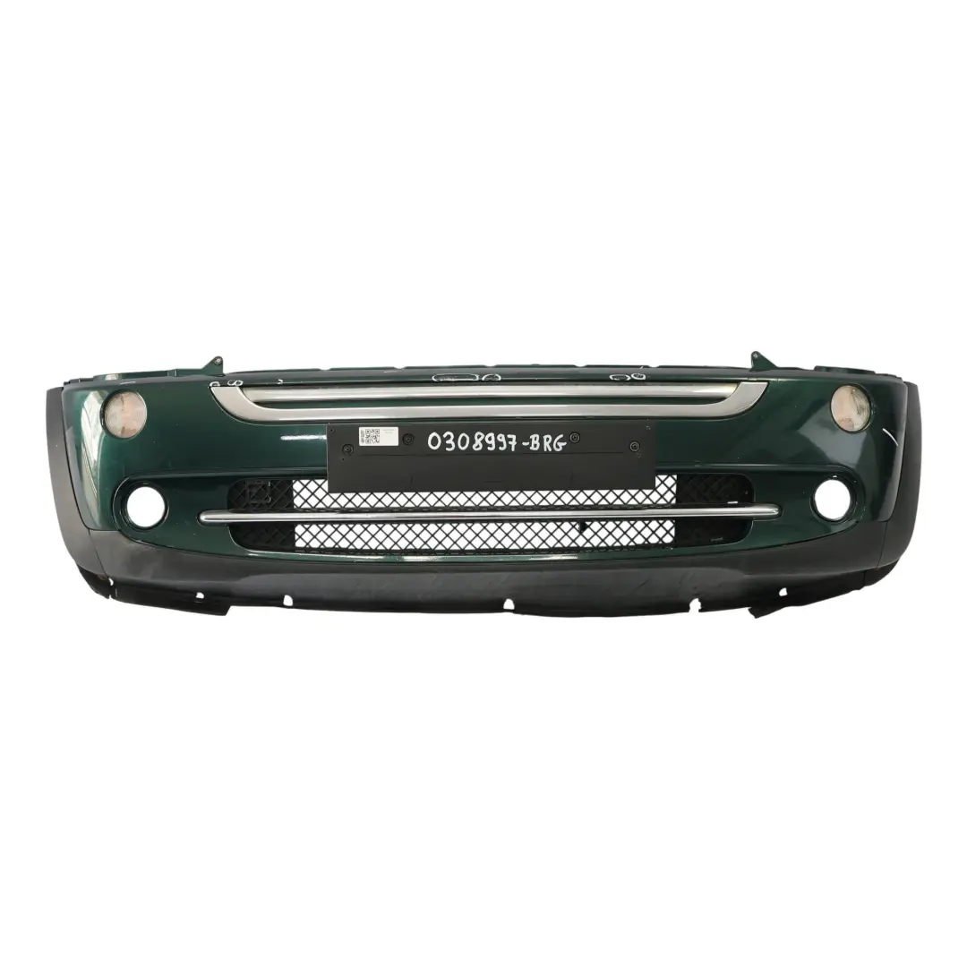 Front Bumper Mini R50 R52 Complete Trim Panel Covering British Racing Green 895 to with Part number 0308997 Front Bumper Mini R50 R52 Complete Trim Panel Covering British Racing Green 895 - SKU 0308997-BRG - Part number 0308997