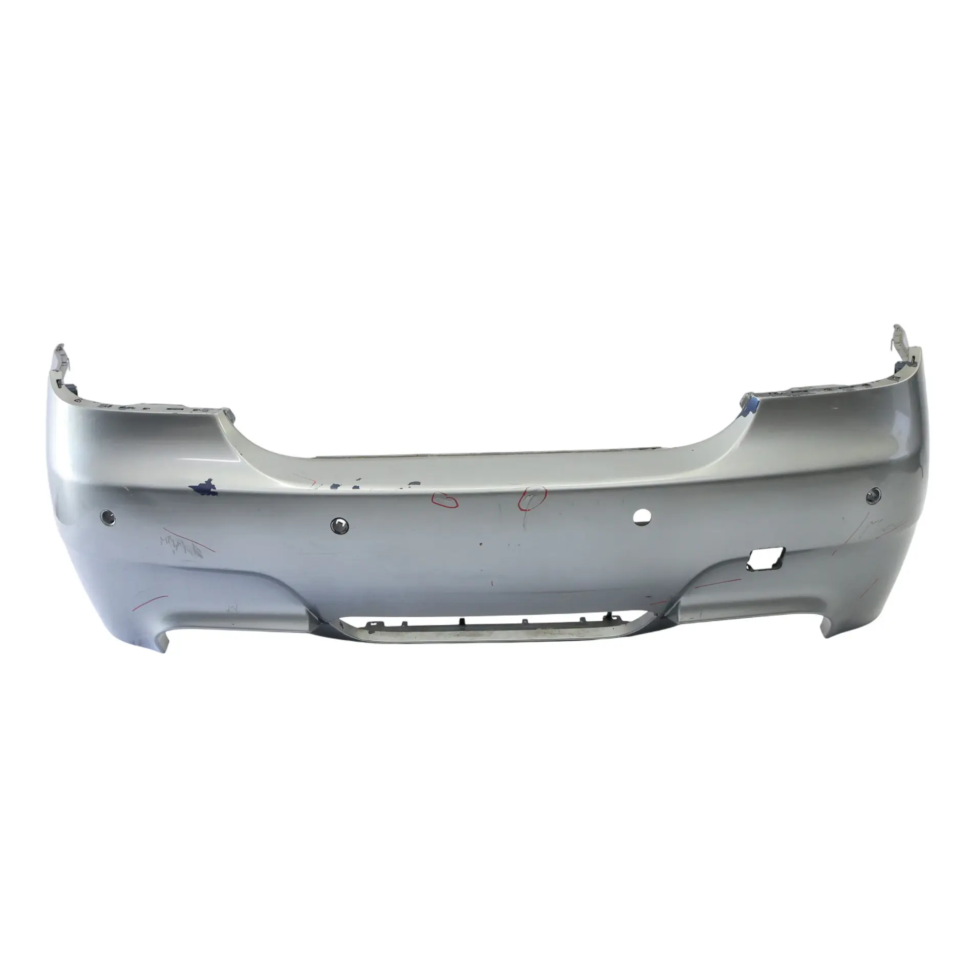BMW E60 M5 Rear Bumper Complete Panel PDC Silbergrau Grey Metallic - A08