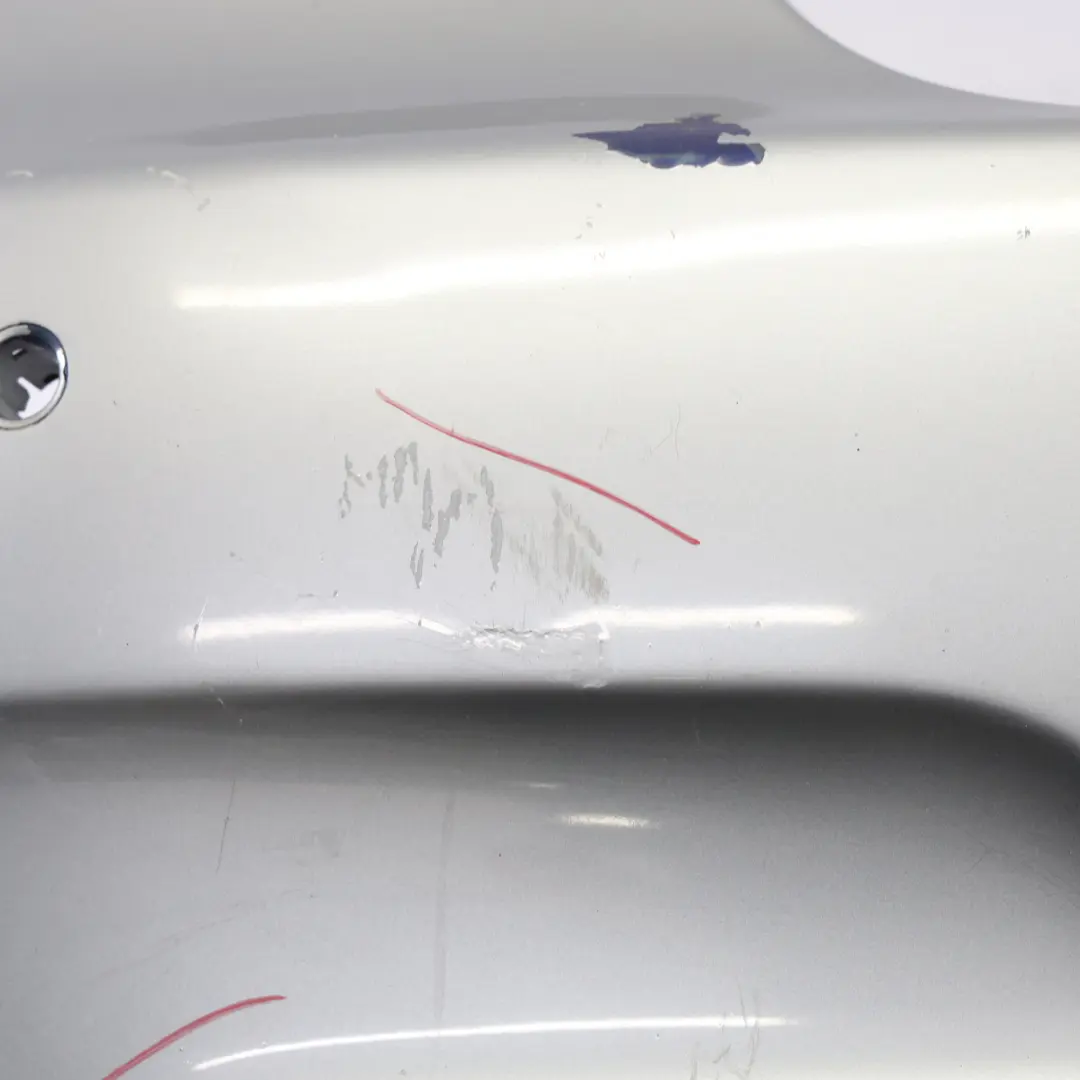 BMW E60 M5 Rear Bumper Complete Panel PDC Silbergrau Grey Metallic - A08 - SKU 0391958-SBG - Part number 0391958