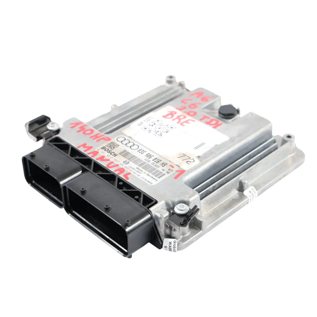 Audi A6 C6 2.0 TDI BRE 140PS Motor Steuerungs Modul ECU Set Manual - SKU 03G906016HS-1 - Teilenummer 03G906016HS