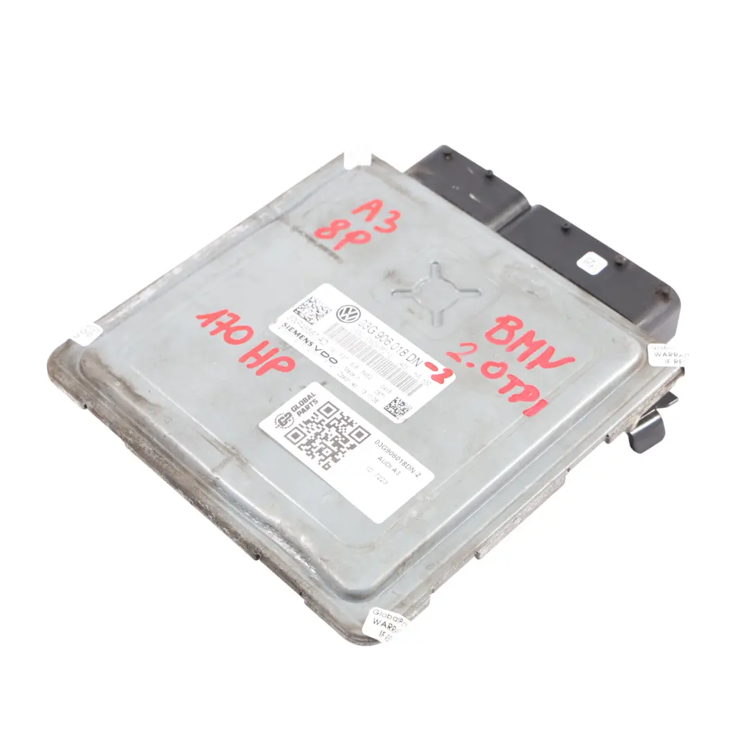 Audi A3 8P 2.0 TDI 170HP BMN Unità Controllo Motore ECU Automatico - SKU 03G906018DN-2 - Numero di parte 03G906018DN