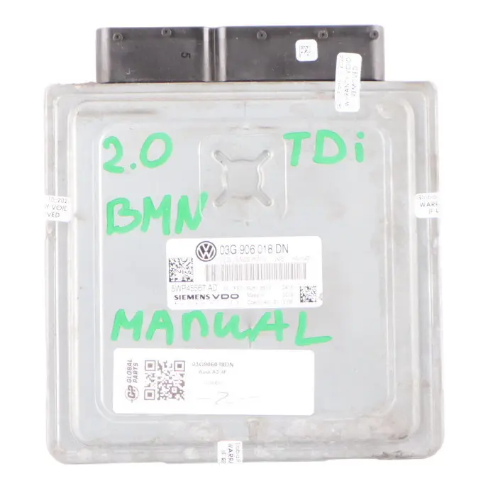 Audi A3 8P 2.0 TDI 170HP BMN Engine Control Module Unit ECU 03G906018DN Manual