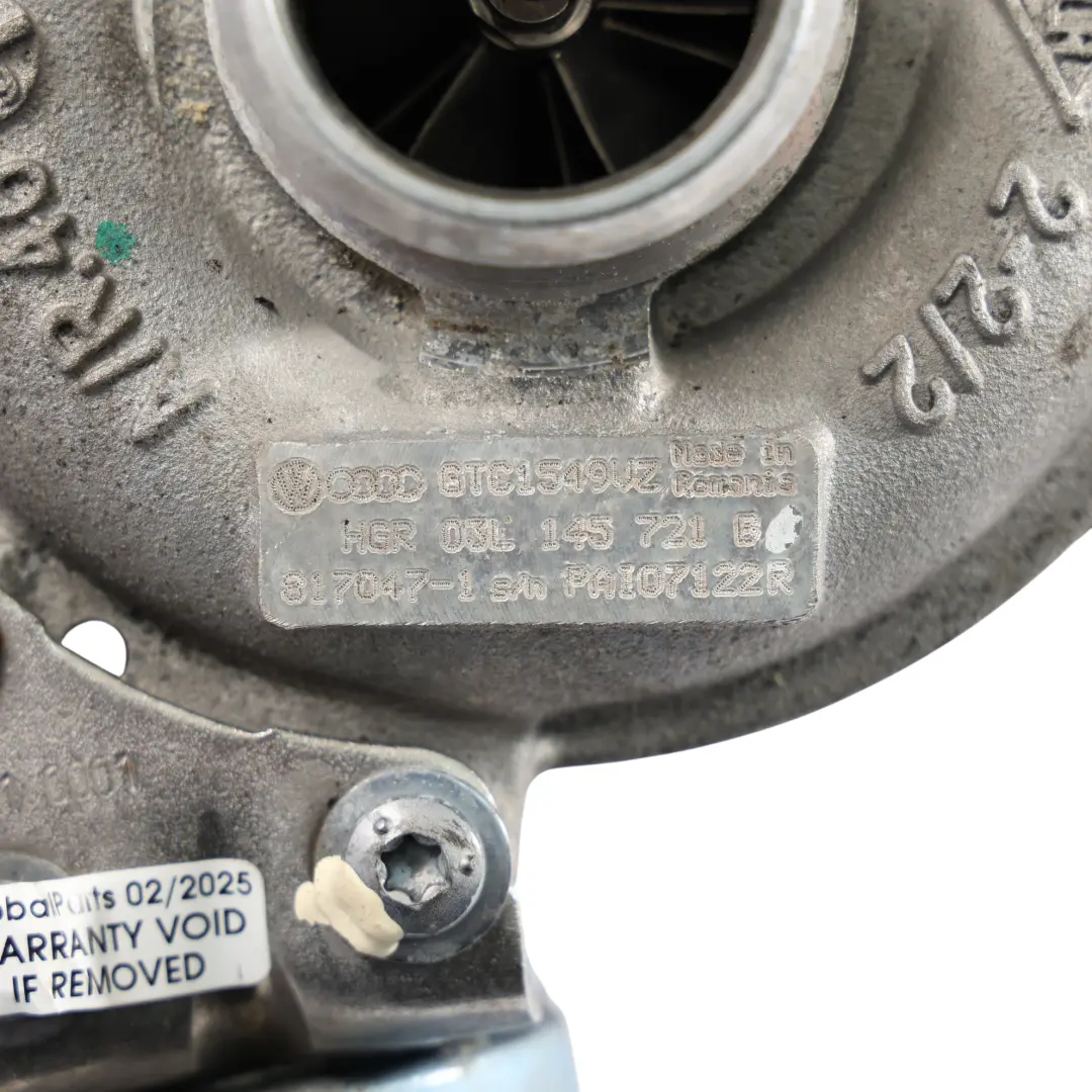 Turbo Compresseur Audi A4 B8 A5 8F 8T 2.0 TDI CGLC Turbocompresseur - SKU 03L145721B-1 - Numéro de pièce 03L145721B
