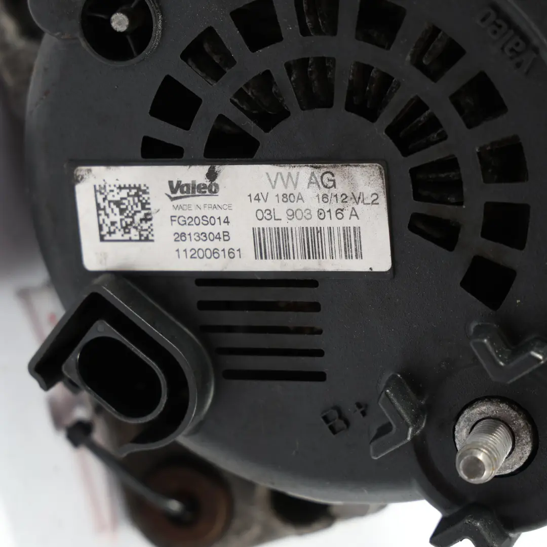 Audi Q5 8R 2.0 TDI Lichtmaschine Generator 14V 180A Valeo - SKU 03L903016A - Teilenummer 03L903016A