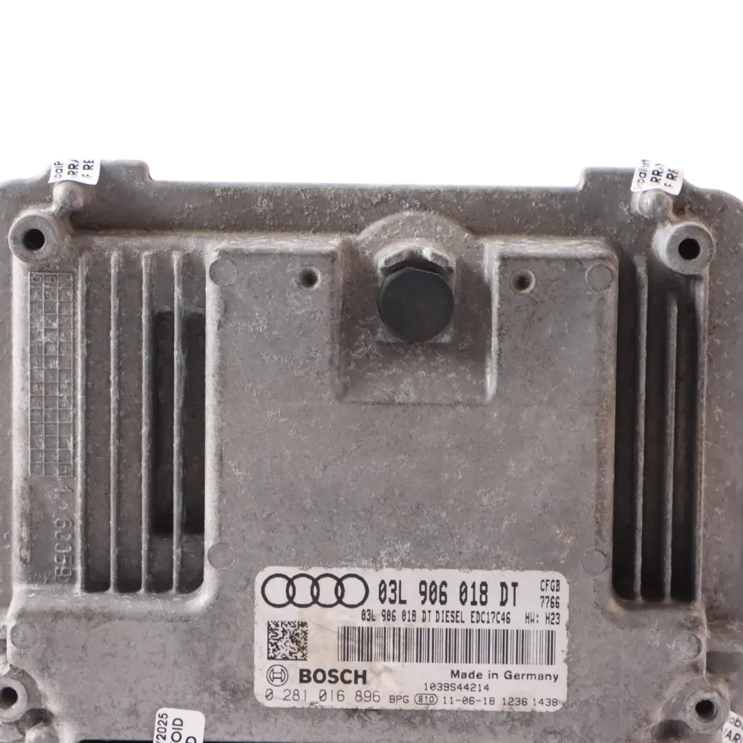 Audi TT 8J 2.0 TDI 170HP CFGB Quattro Engine ECU Unit Manual - SKU 03L906018DT - Part number 03L906018DT