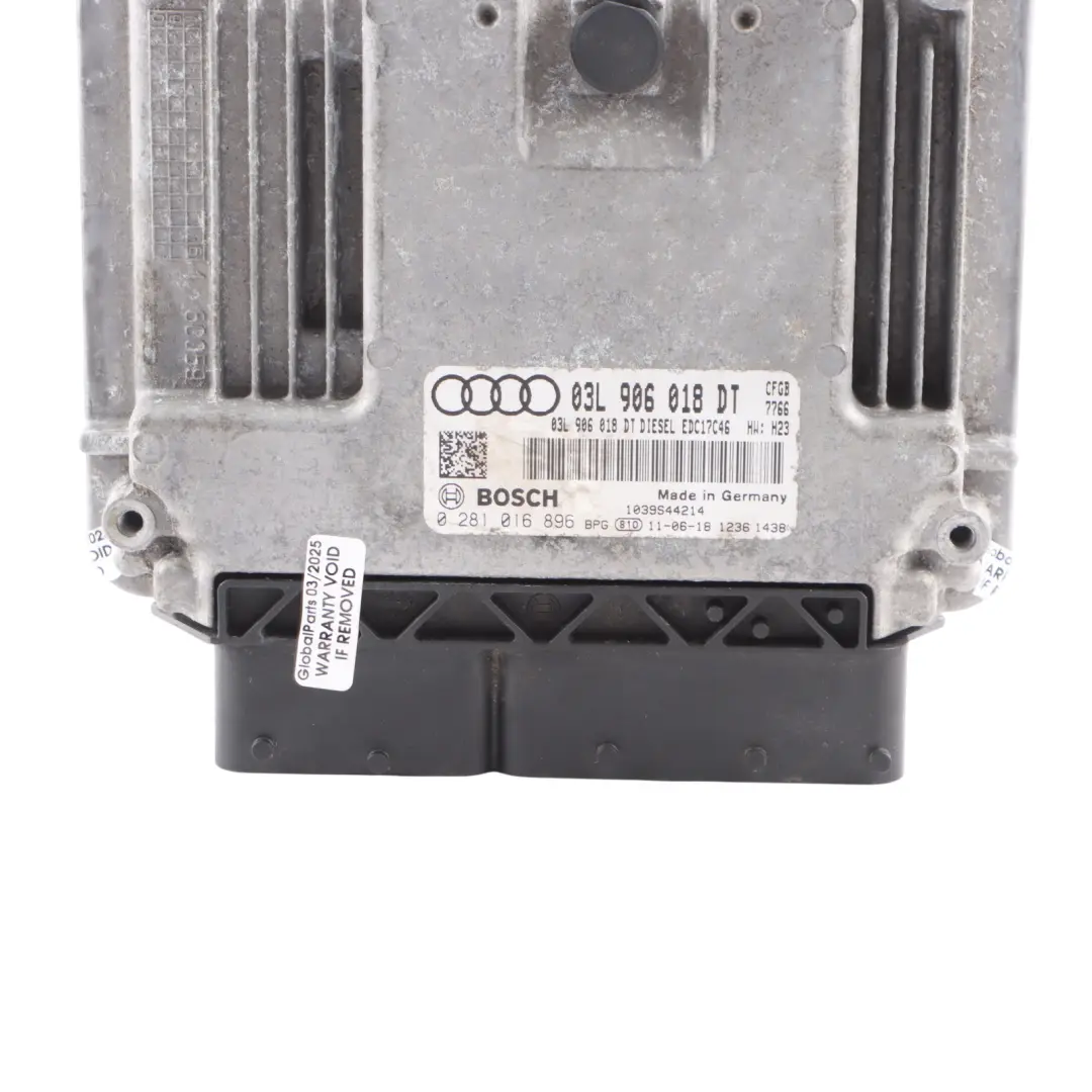 Audi TT 8J 2.0 TDI 170HP CFGB Quattro Engine ECU Unit Manual - SKU 03L906018DT - Part number 03L906018DT