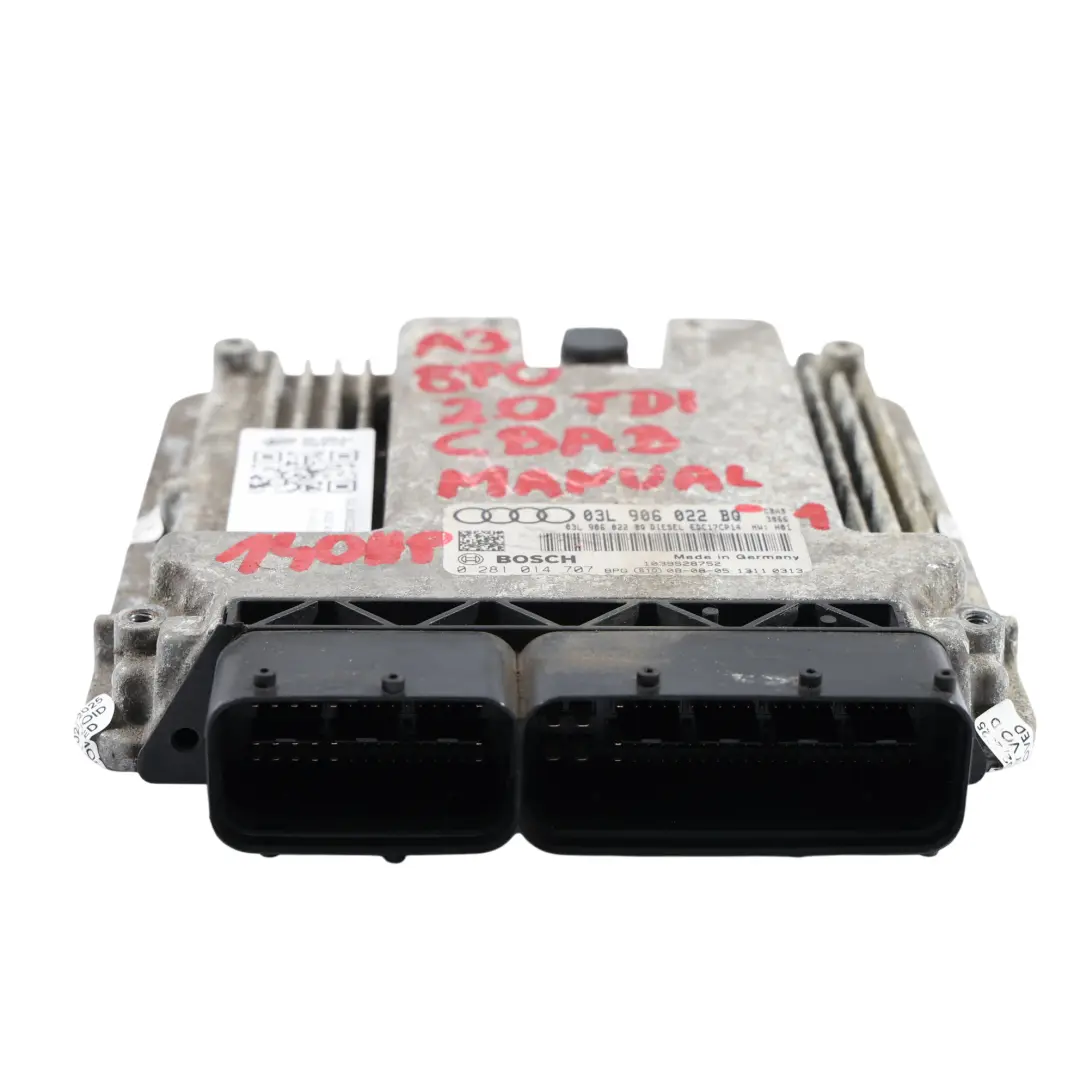 Audi A3 8P 2.0 TDI CBAB 140HP Motore ECU Kit Chiave + Accensione - SKU 03L906022BQ-1 - Numero di parte 03L906022BQ