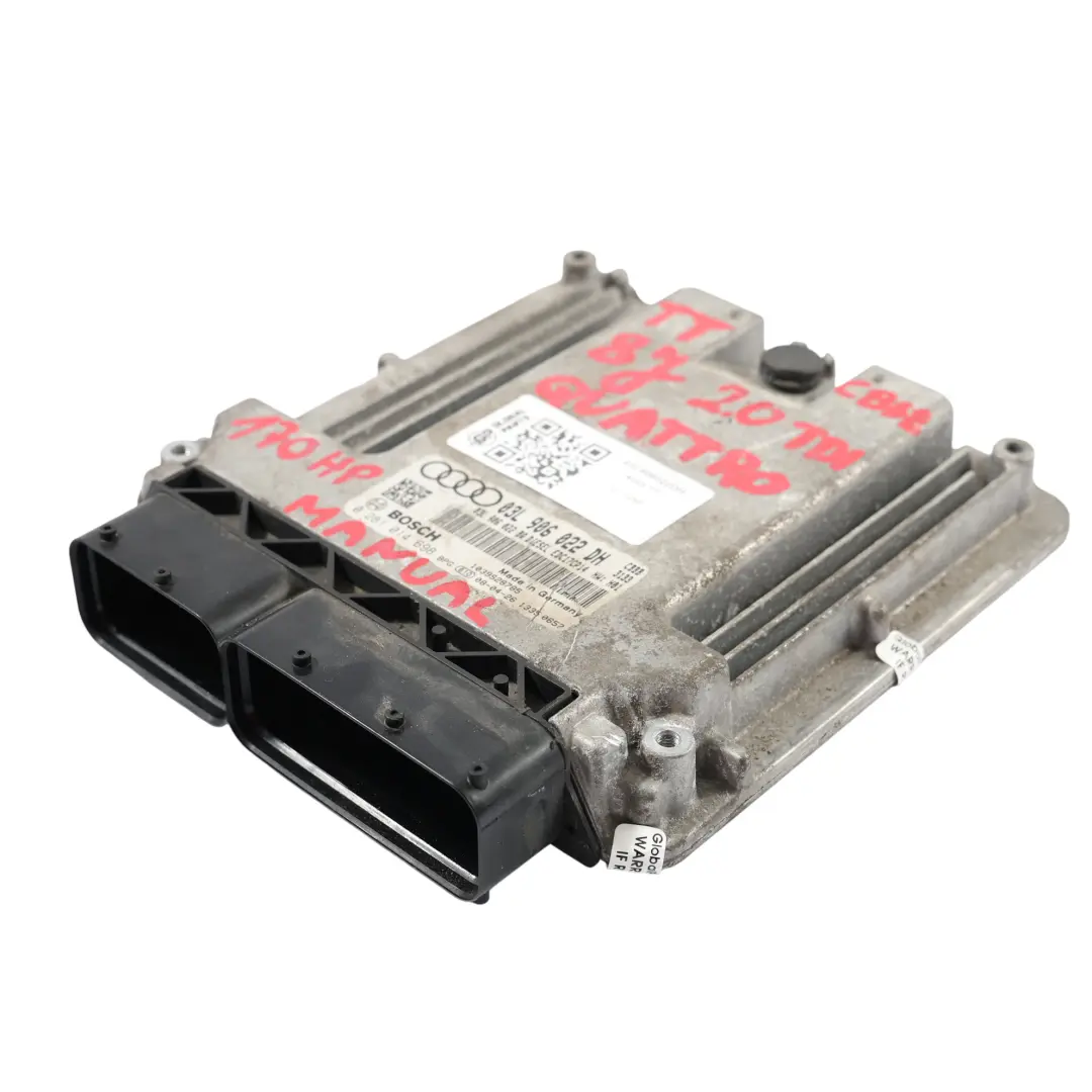 170PS CBBB Quattro Motor Modul Einheit ECU für Audi TT 8J 2.0 TDI mit Teilenummer 03L906022DH Audi TT 8J 2.0 TDI 170PS CBBB Quattro Motor Modul Einheit ECU - SKU 03L906022DH - Teilenummer 03L906022DH