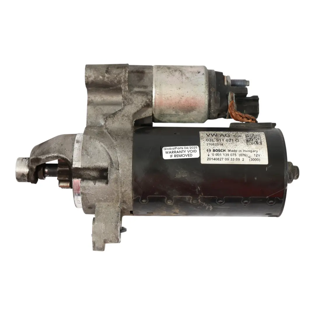 Motorino Avviamento Attuatore Bosch Diesel per Audi A4 B8 A5 8T A6 C7 con numero di parte 03L911021G Audi A4 B8 A5 8T A6 C7 Motorino Avviamento Attuatore Bosch Diesel - SKU 03L911021G - Numero di parte 03L911021G