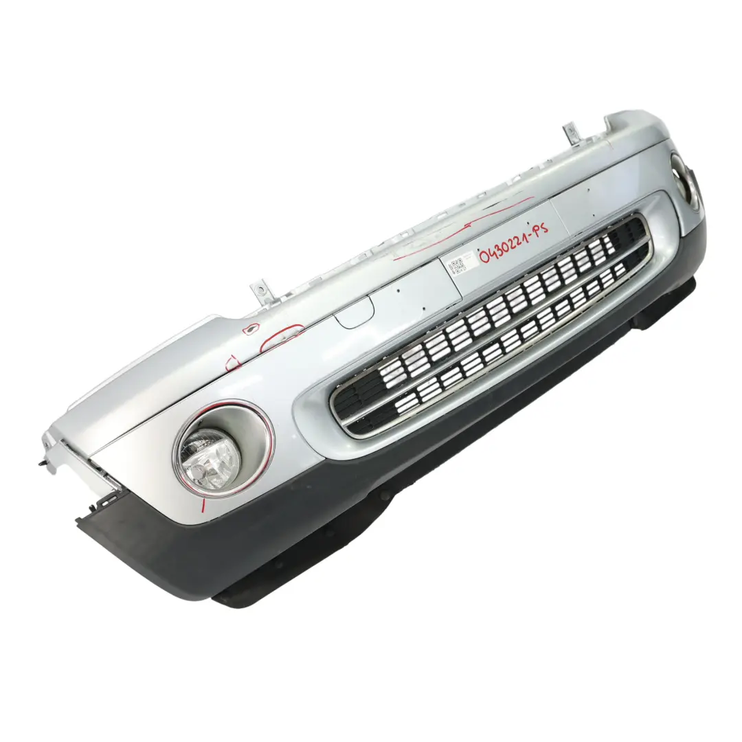  Front Bumper Mini R55 R56 Complete Trim Panel Pure Silver Metallic - 900 - SKU 0430221-PS - Part number 0430221