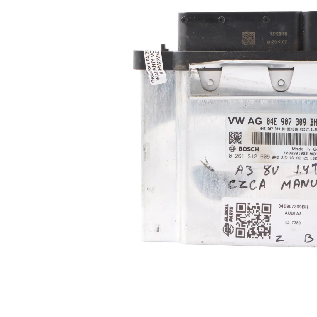 Audi A1 8X A3 8V 1.4 TFSI CZCA 125HP Engine Control Unit ECU Manual - SKU 04E907309BH - Part number 04E907309BH