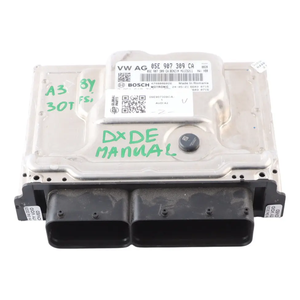 8Y 30 TFSI 1.5 DXDE 115HP Engine Module Control Unit Manual to Audi A3 with Part number 05E907309CA Audi A3 8Y 30 TFSI 1.5 DXDE 115HP Engine Module Control Unit Manual - SKU 05E907309CA-1 - Part number 05E907309CA