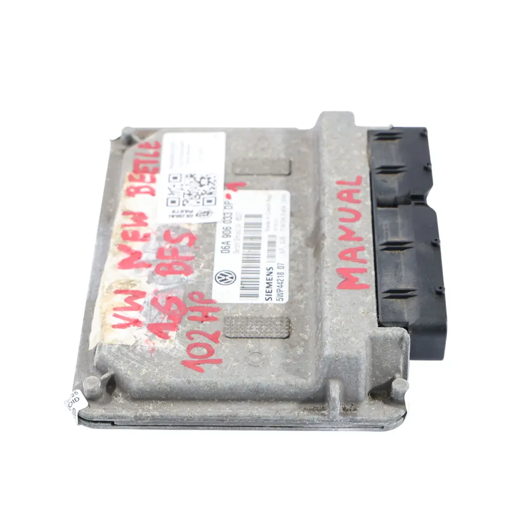 Volkswagen New Beetle 1.6 BFS 102HP Komputer Silnika ECU Zestaw - SKU 06A906033DP-1 - Numer Części 06A906033DP