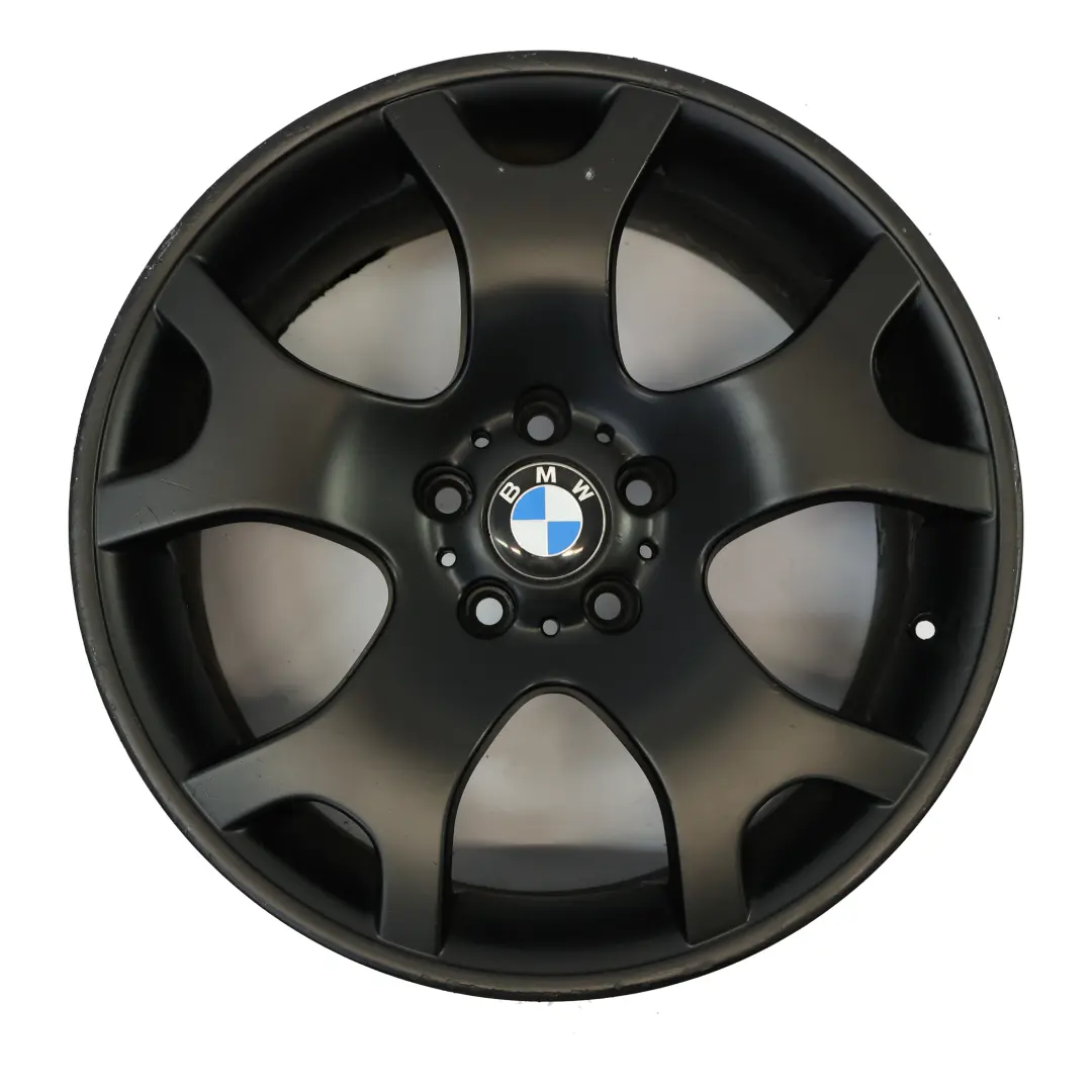 Alloy Rim 19" ET:45 10J V Spoke 63 to BMW X5 Series E53 Black Rear Wheel with Part number 1096228 BMW X5 Series E53 Black Rear Wheel Alloy Rim 19" ET:45 10J V Spoke 63 - SKU 1096228-9 - Part number 1096228