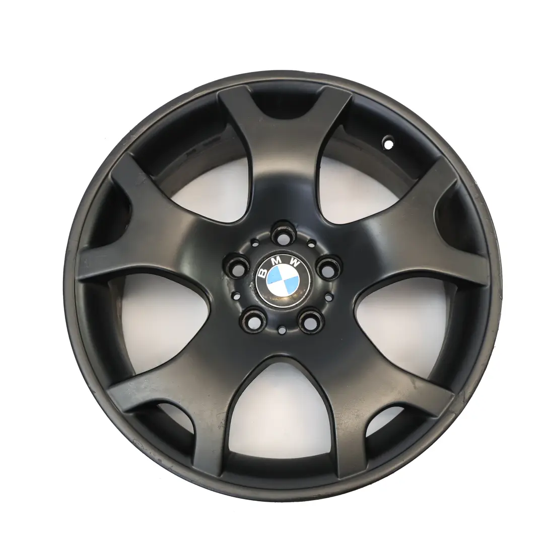 Front Wheel Alloy Rim 19" V Spoke 63 9J ET:48 to BMW X5 E53 Black with Part number 1096231 BMW X5 E53 Black Front Wheel Alloy Rim 19" V Spoke 63 9J ET:48 - SKU 1096231-5 - Part number 1096231