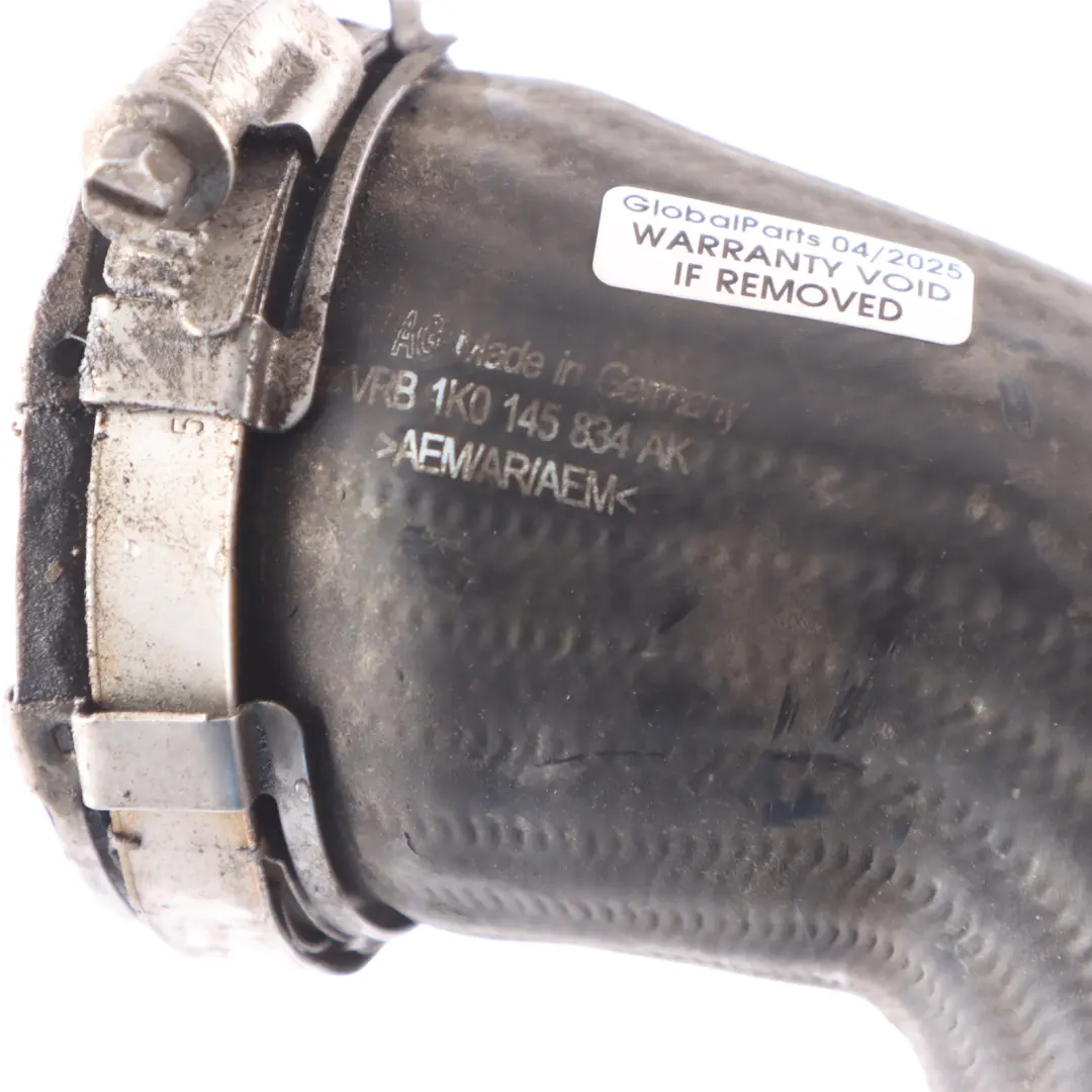 Charge Pipe Intercooler Pipe Air Intake Hose to Audi S3 8P 2.0 TFSI with Part number 1K0145834AK Audi S3 8P 2.0 TFSI Charge Pipe Intercooler Pipe Air Intake Hose - SKU 1K0145834AK - Part number 1K0145834AK