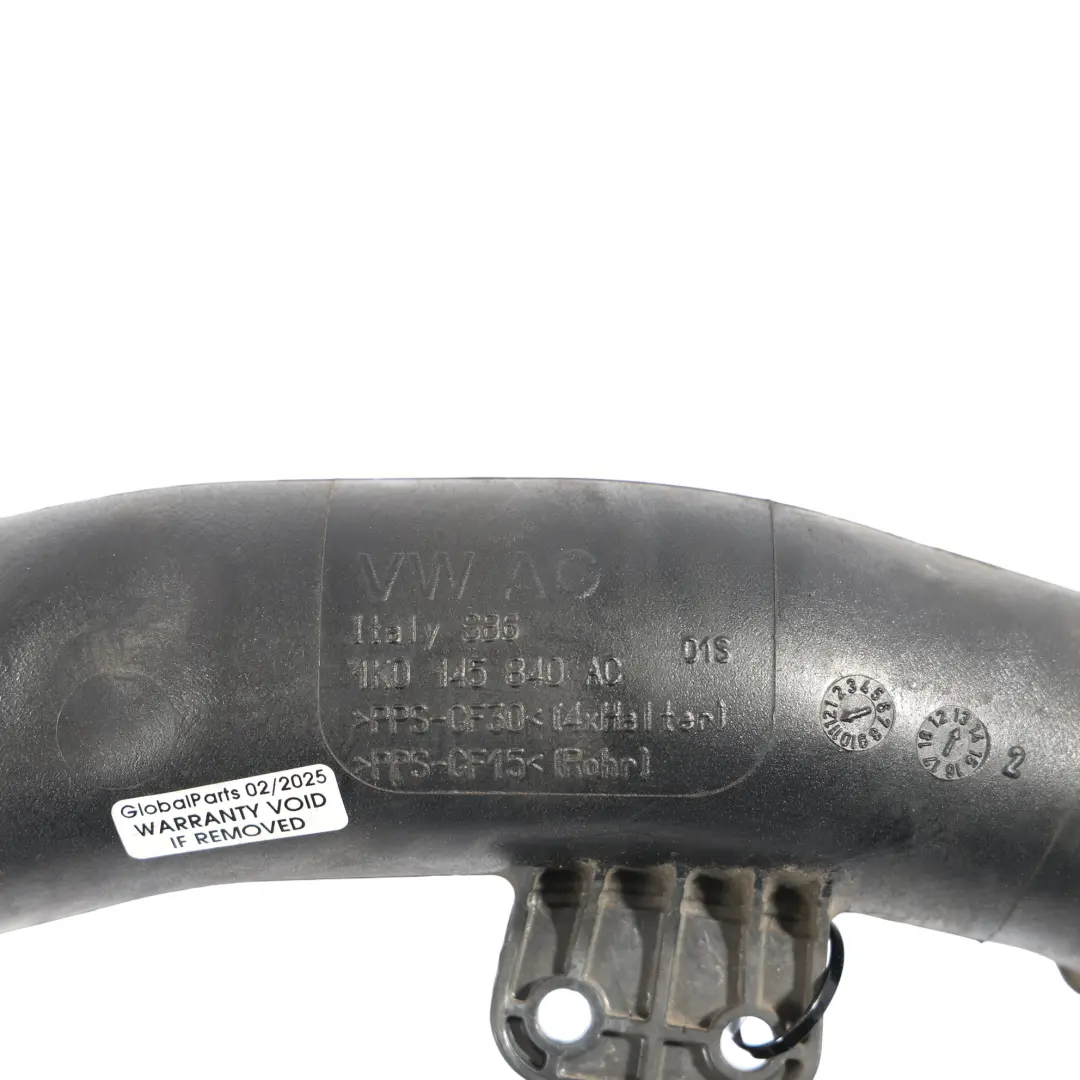1K 2.0 TFSI Turbo Tuyau Refroidissement Intermédiaire pour Volkswagen à propos du numéro de pièce 1K0145840AC Volkswagen 1K 2.0 TFSI Turbo Tuyau Refroidissement Intermédiaire - SKU 1K0145840AC - Numéro de pièce 1K0145840AC