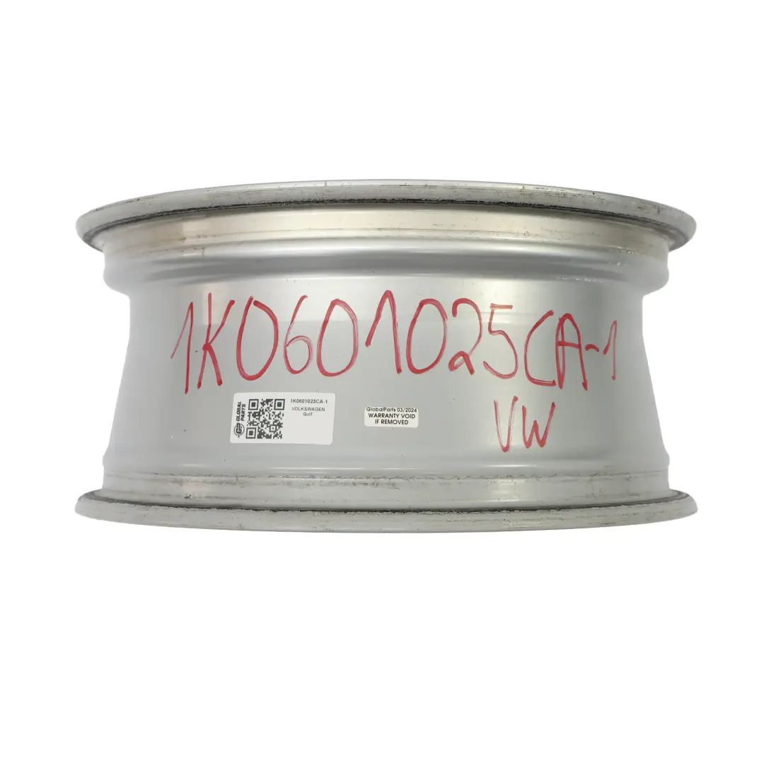 VW Volkswagen Golf 5 Argento Cerchio in lega 15" ET:50 6,5J - SKU 1K0601025CA-1 - Numero di parte 1K0601025CA