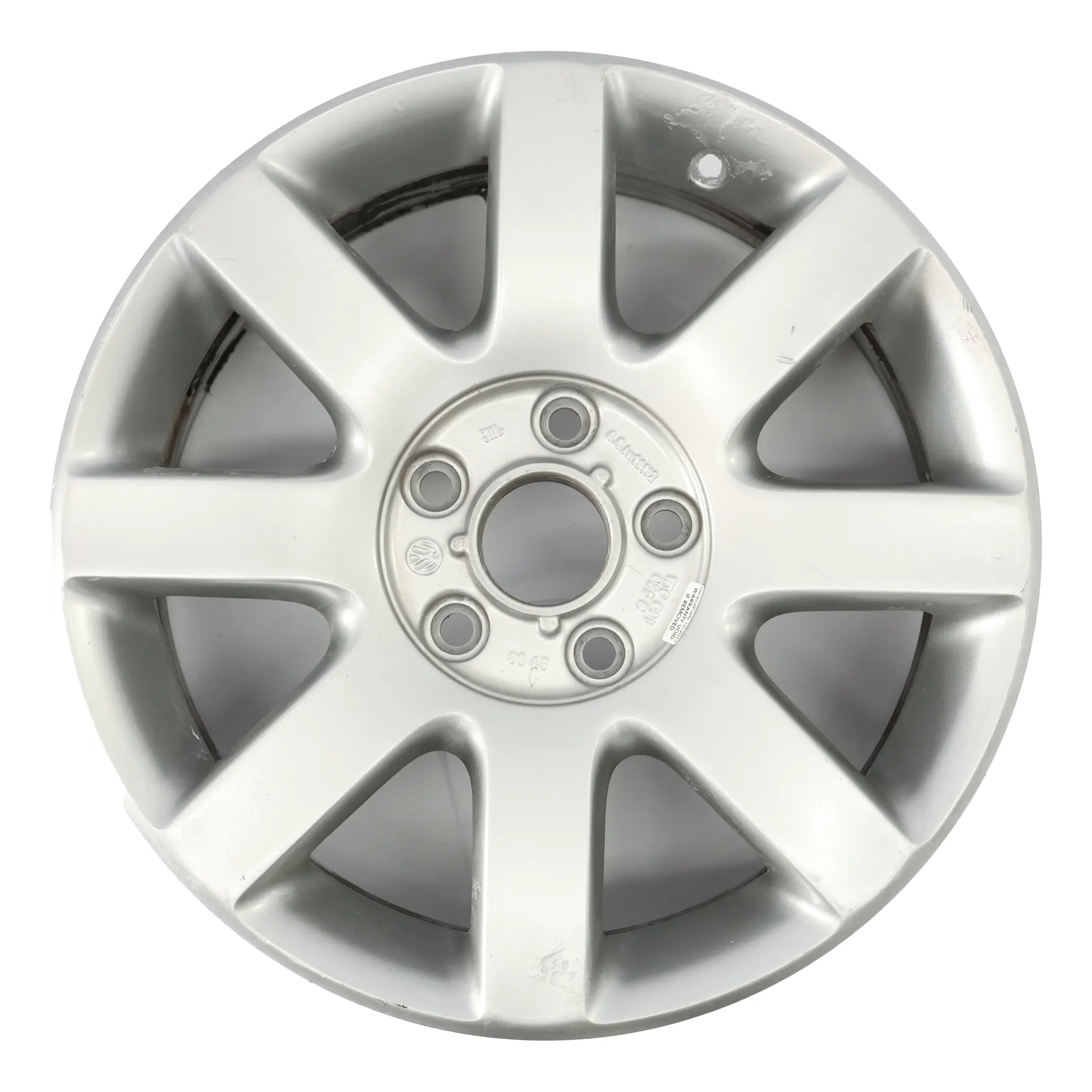 VW Volkswagen Golf 5 V 6 VI Argento Cerchio in lega 16" ET:50 6,5J 1K0601025R
