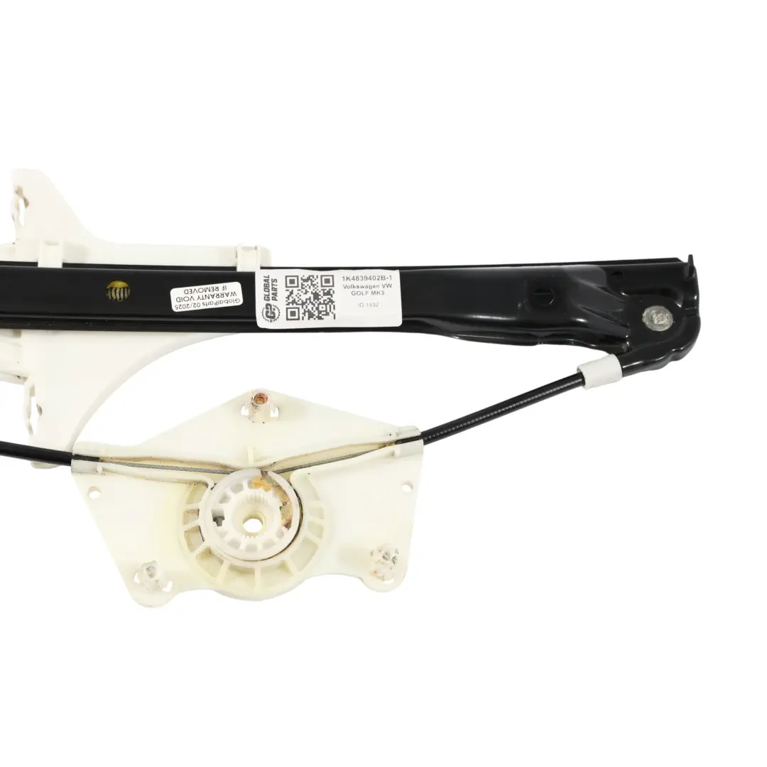 VW Volkswagen Golf Mk5 Rear Window Lifter Mechanism Right O/S - SKU 1K4839402B-1 - Part number 1K4839402B