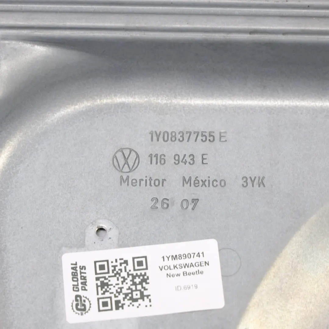 Supporto Per Alzacristalli Anteriore Sinistro per Volkswagen VW New Beetle con numero di parte 1YM890741 Volkswagen VW New Beetle Supporto Per Alzacristalli Anteriore Sinistro - SKU 1YM890741 - Numero di parte 1YM890741