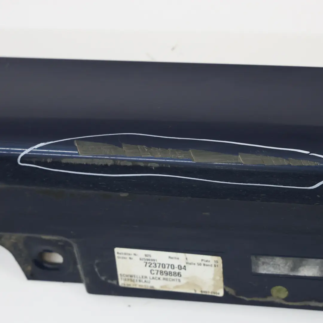 BMW F10 F11 Door Sill Cover Skirt Panel Right O/S Tiefseeblau Blue Metallic A76 - SKU 2209828-DSB - Part number 2209828