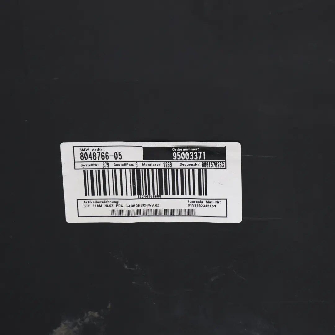 Rear Bumper BMW F10 Trim Panel Cover M Sport PDC Carbon Black Metallic - 416 - SKU 2223018-CAR1 - Part number 2223018