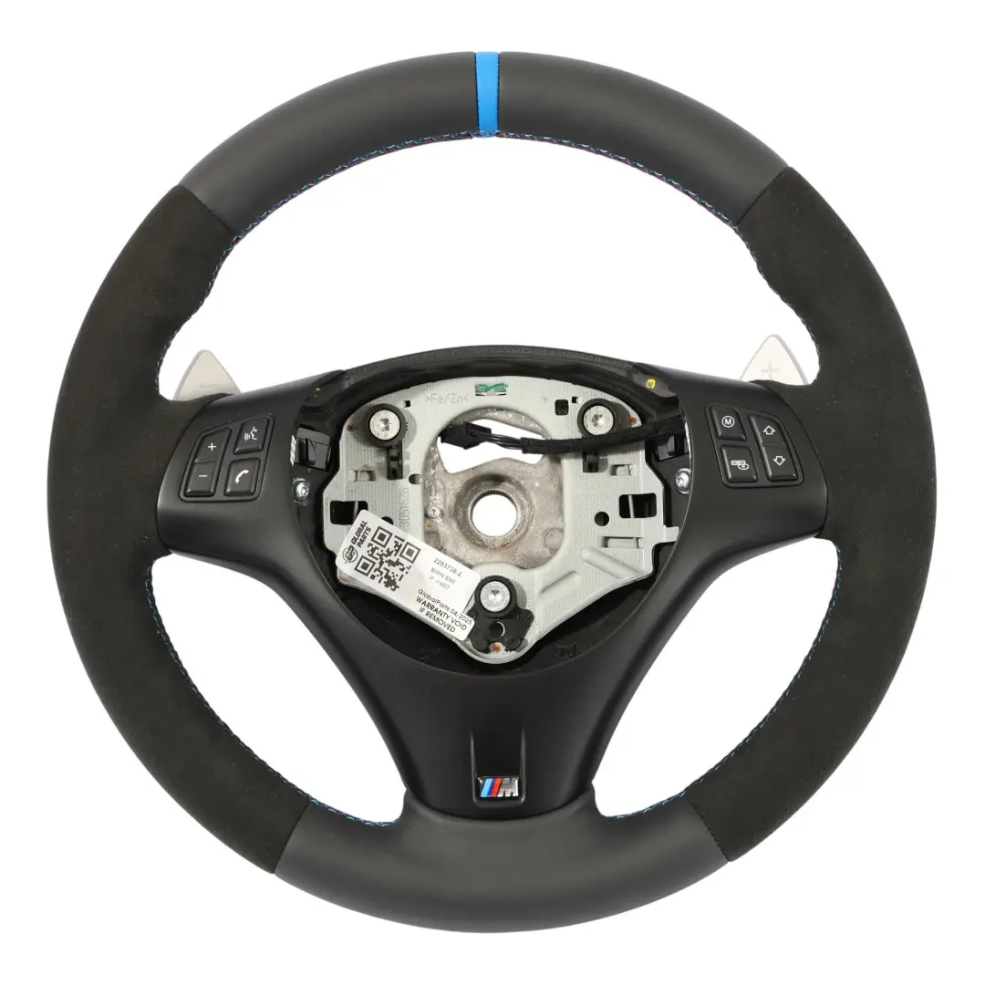 Leather M-Sport Thick Steering Wheel Paddle Shift to BMW E90 E92 E93 M3 NEW Black with Part number 2283738 BMW E90 E92 E93 M3 NEW Black Leather M-Sport Thick Steering Wheel Paddle Shift - SKU 2283738-2 - Part number 2283738