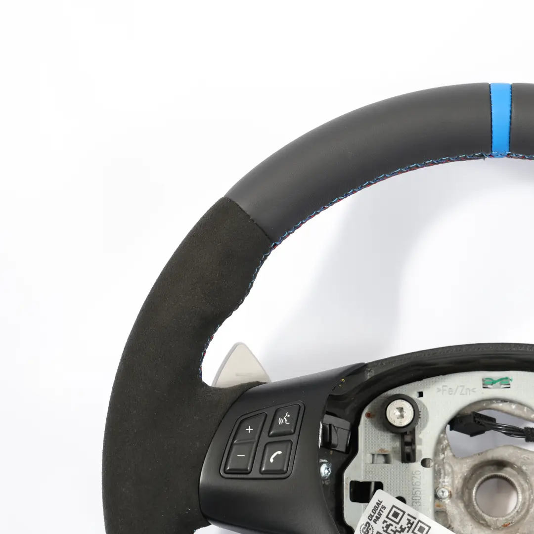 NUEVO Cuero Negro M-Sport Grueso Volante Paddle Shift para BMW E90 E92 E93 M3 con número de pieza 2283738 BMW E90 E92 E93 M3 NUEVO Cuero Negro M-Sport Grueso Volante Paddle Shift - SKU 2283738-2 - Número de pieza 2283738