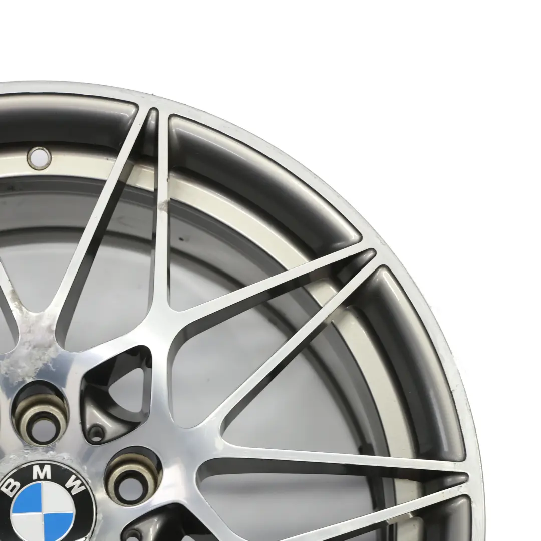 Ferric Grey Rear Wheel Alloy Rim 20" M Star Spoke 666 10J to BMW F80 M3 with Part number 2287501 BMW F80 M3 Ferric Grey Rear Wheel Alloy Rim 20" M Star Spoke 666 10J - SKU 2287501-3 - Part number 2287501