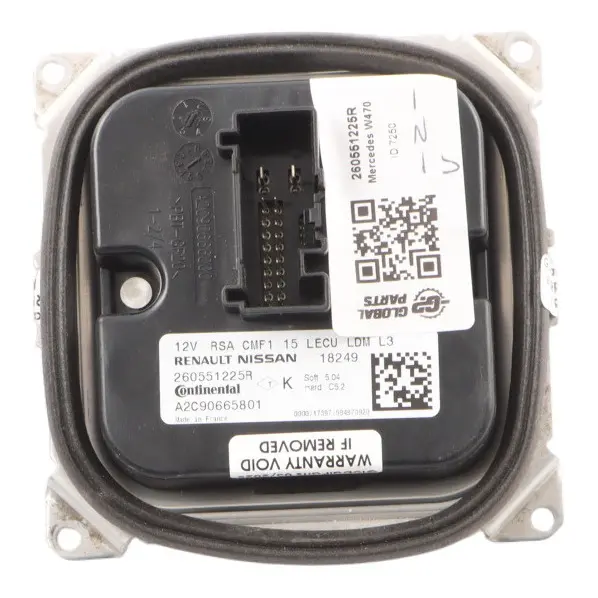 W470 LED Headlight Lamp Module Control Ballast Unit ECU to Mercedes with Part number 260551225R Mercedes W470 LED Headlight Lamp Module Control Ballast Unit ECU - SKU 260551225R - Part number 260551225R