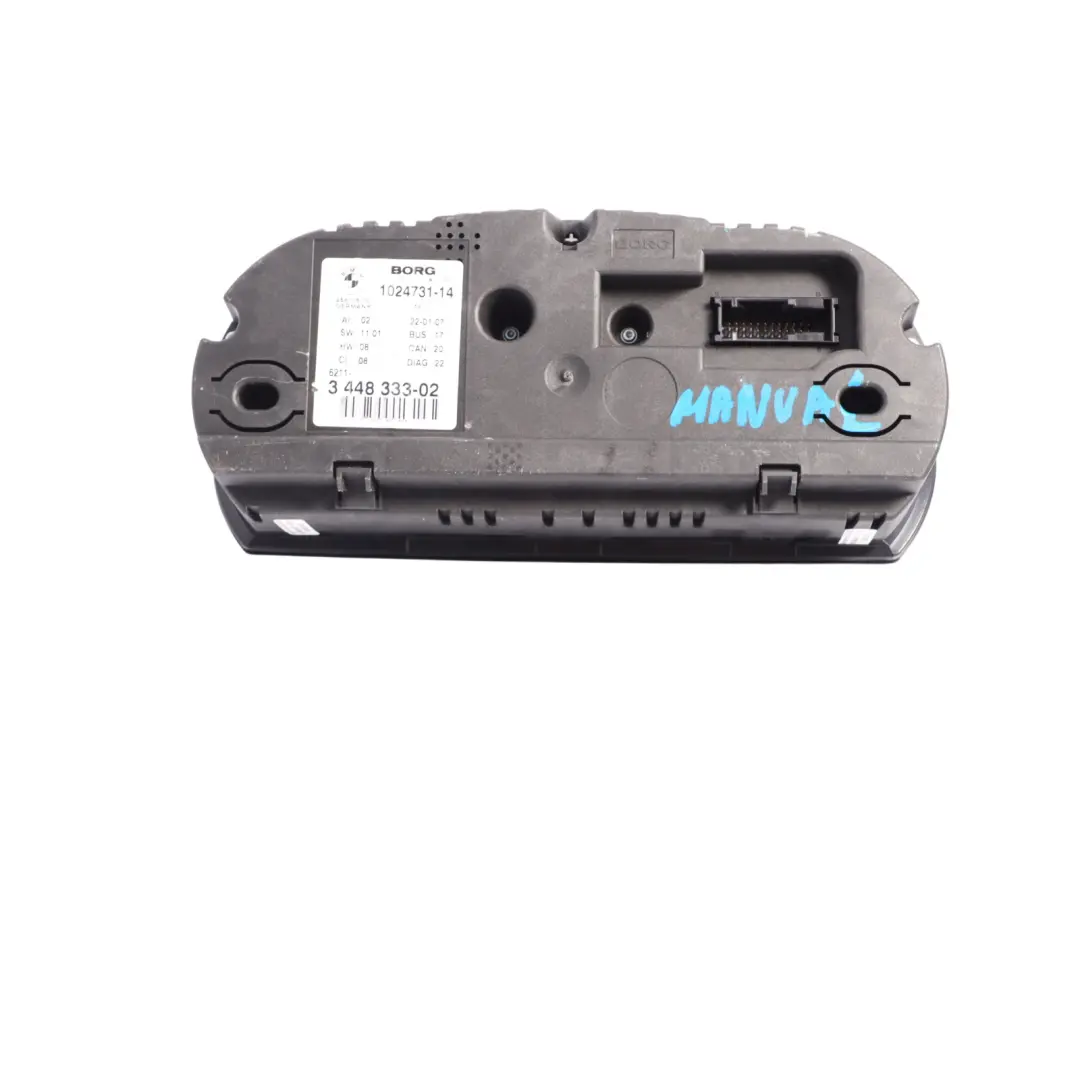BMW X3 E83 LCI Petrol Instrument Cluster Speedometer Clocks Manual - SKU 3448333-1 - Part number 3448333
