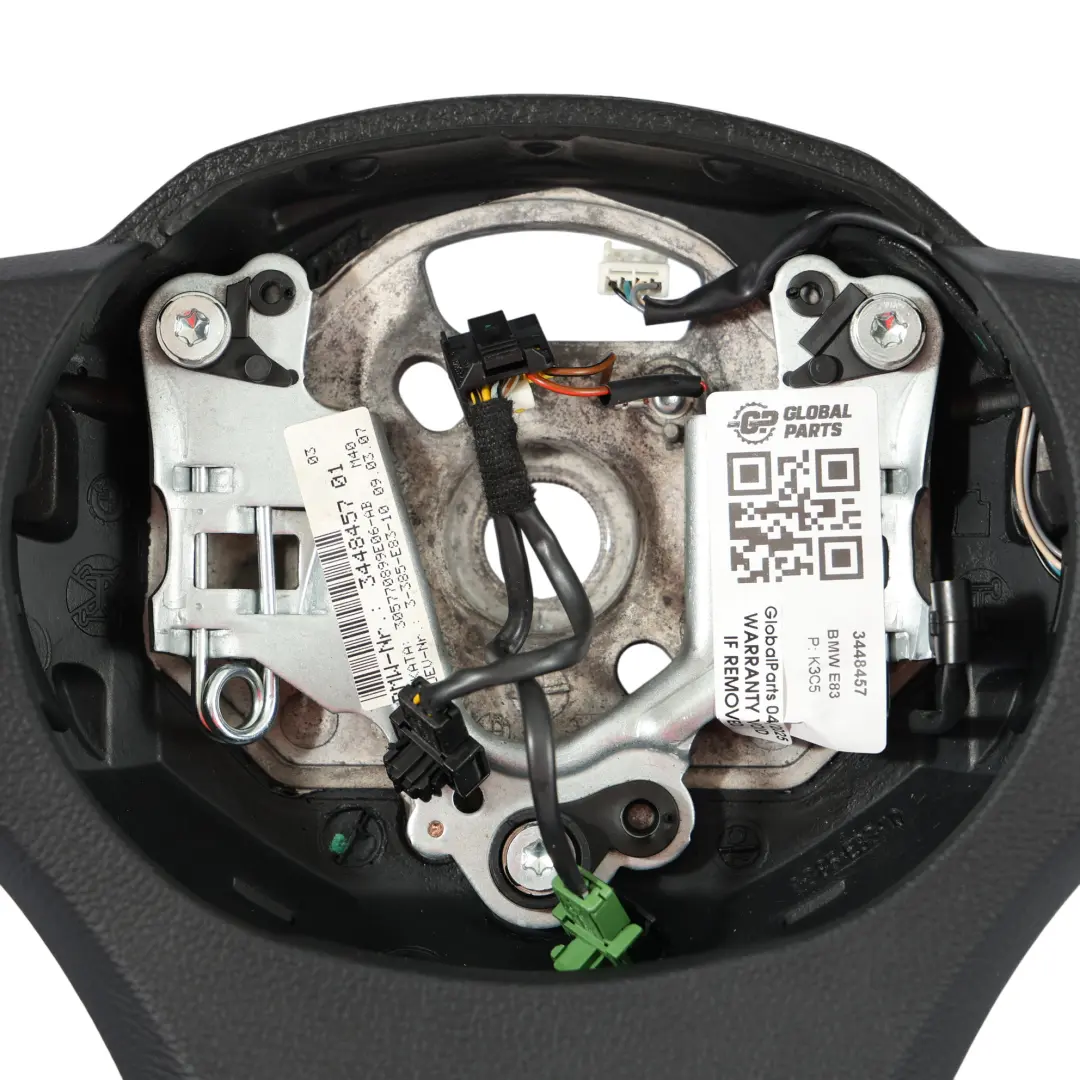 Steering Wheel Sport Black Leather Multifunction to BMW X3 E83 LCI with Part number 3448457 BMW X3 E83 LCI Steering Wheel Sport Black Leather Multifunction - SKU 3448457 - Part number 3448457